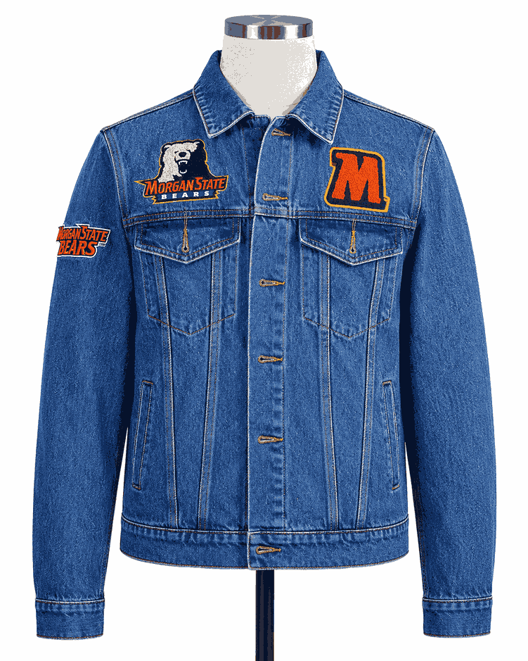 Men's Morgan State University Style Denim Jacket