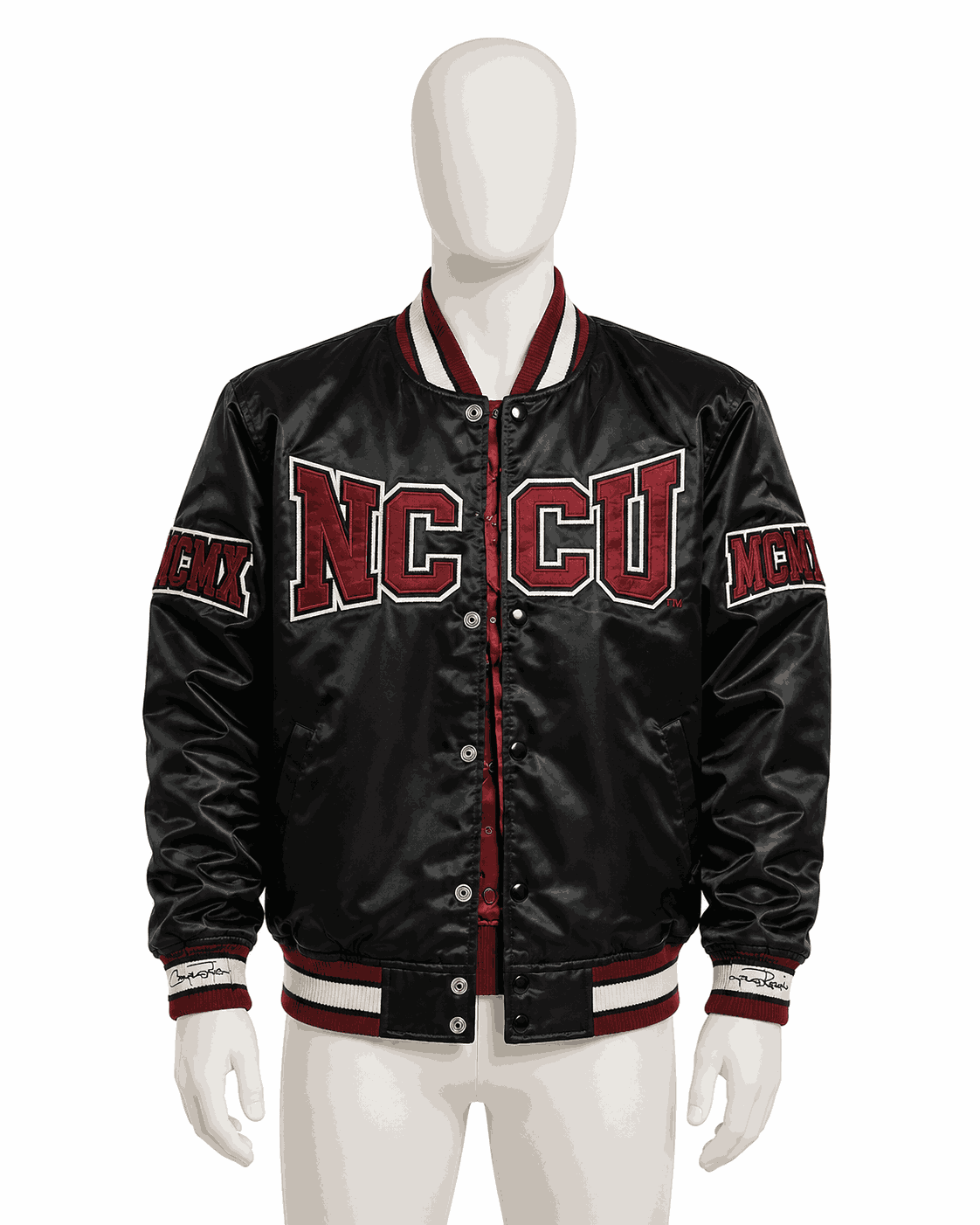 Men's North Carolina Central University Style Satin Jacket
