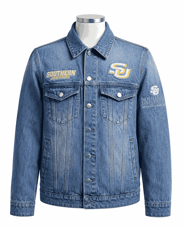 Southern University Style Denim Jacket - Unisex