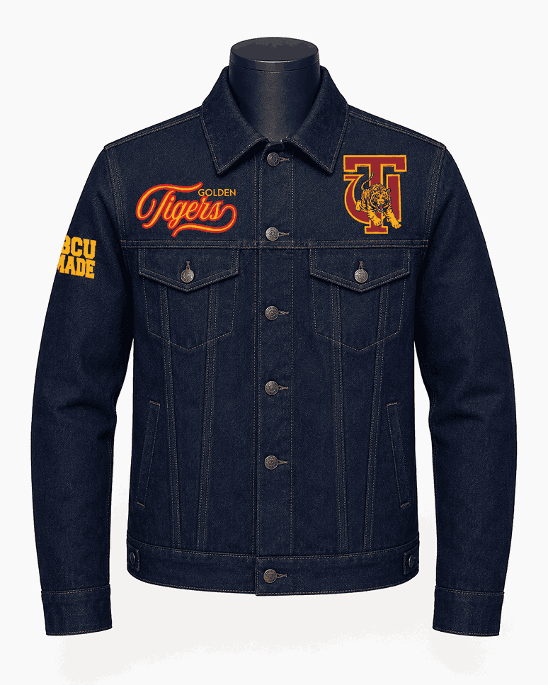 Tuskegee University Golden Tigers Style Denim Jacket - Unisex