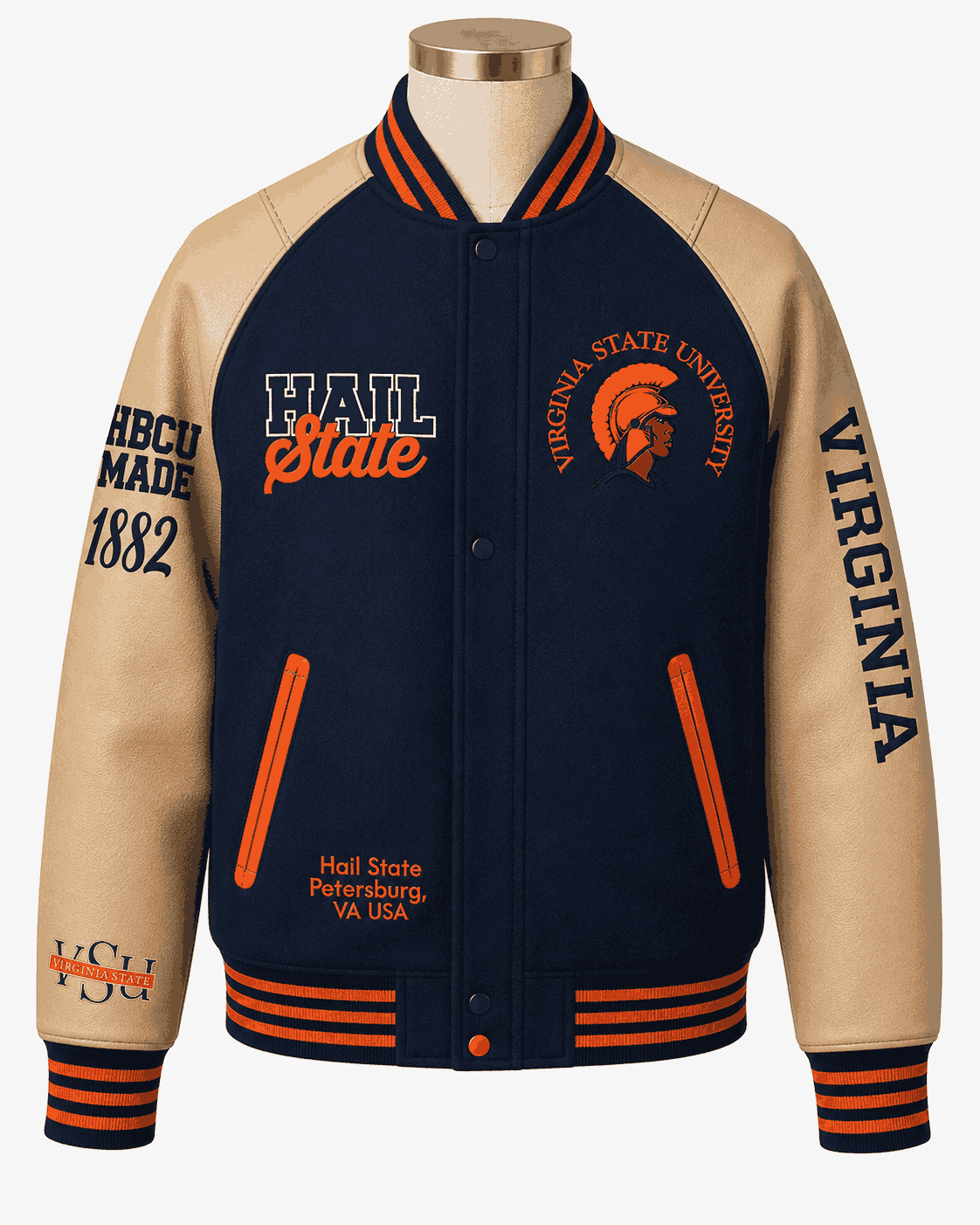 Virginia State University Trojan Style Sport Jacket - Unisex