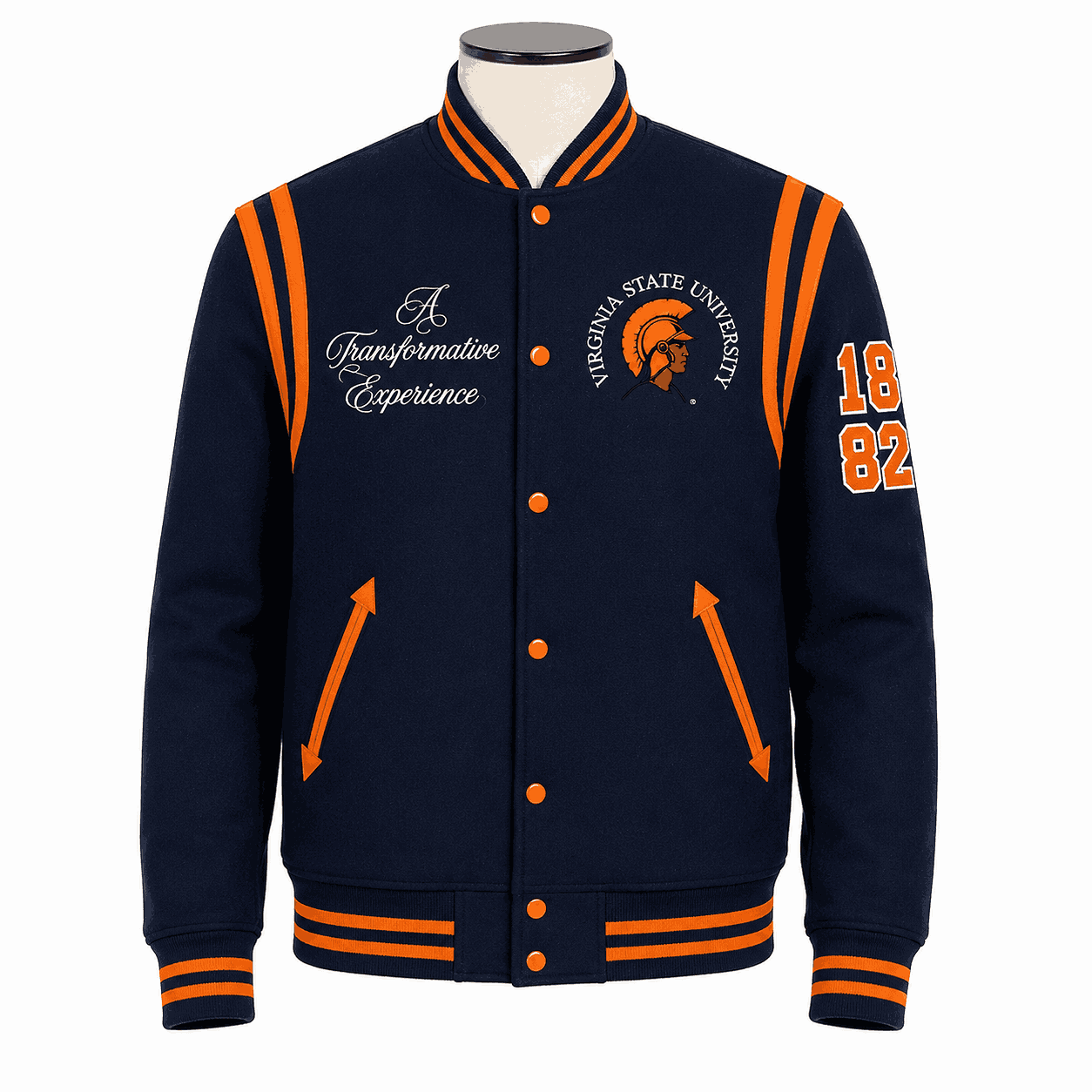 Virginia State University Style Varsity Jacket - Unisex