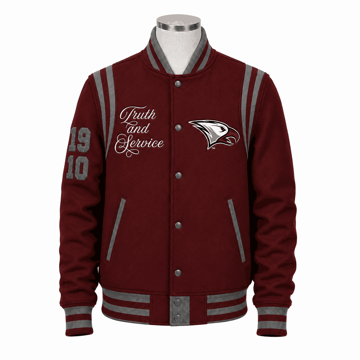 Women's North Carolina Central Maroon Style Varsity Wool Jacket