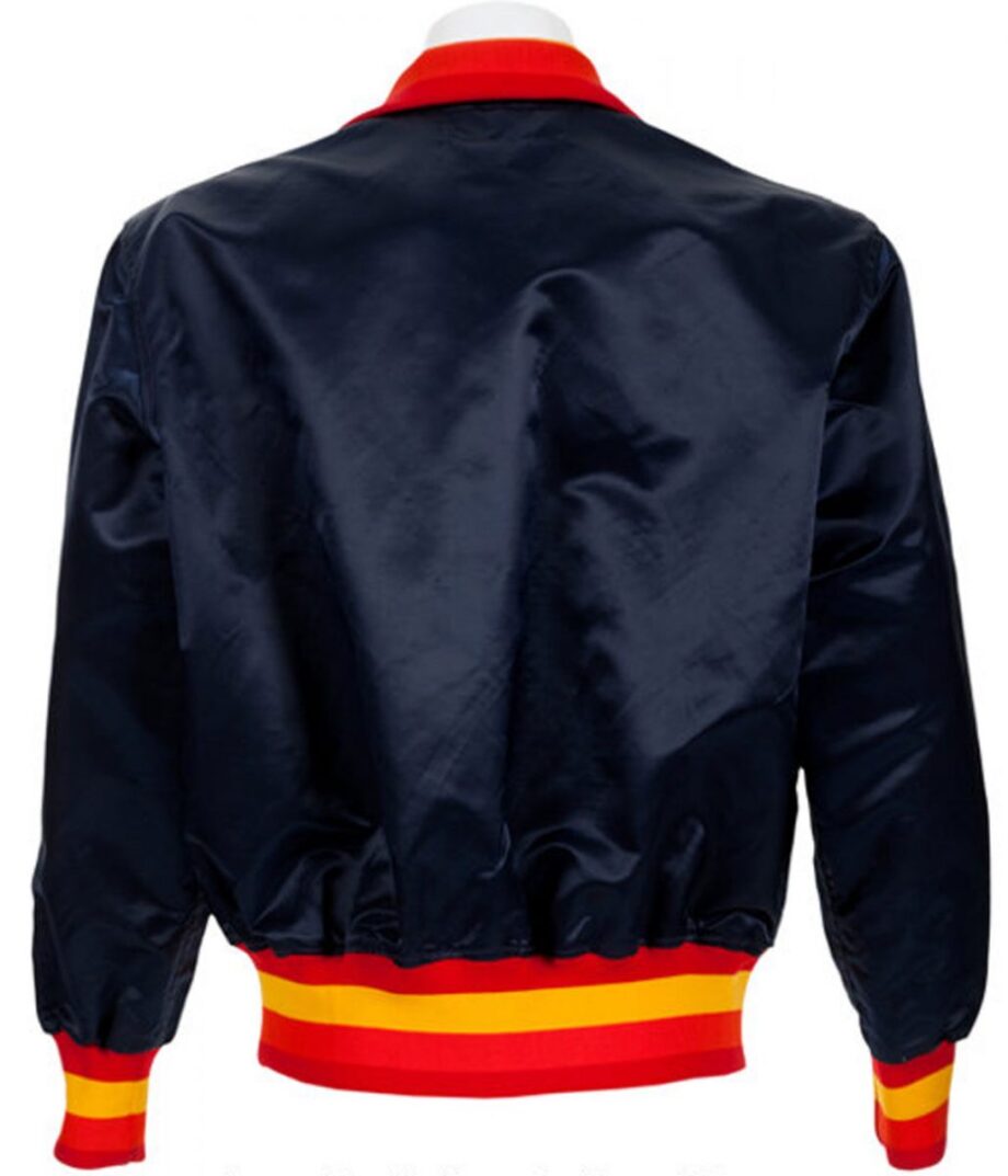 Houston Astros 1980s Retro Satin Bomber Jacket