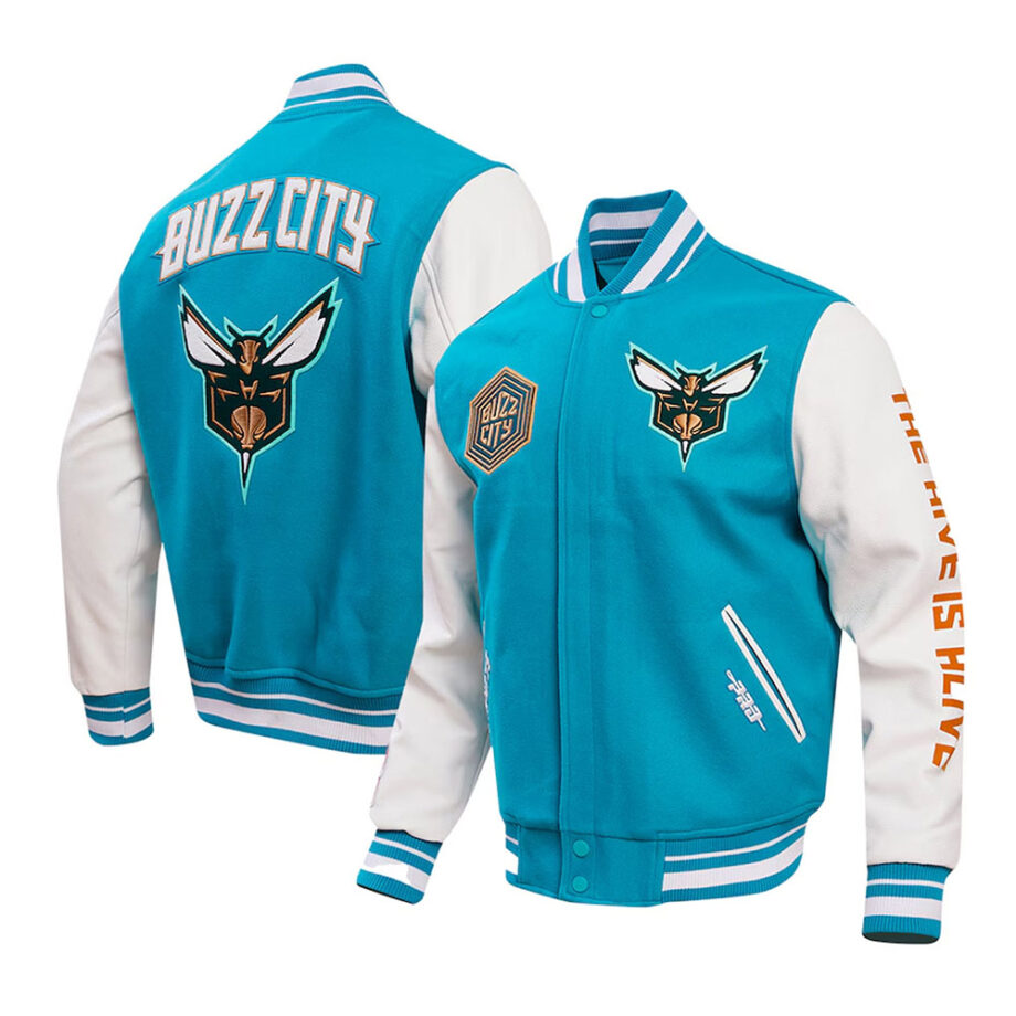 Charlotte Hornets 2023/24 City Edition Teal Varsity Jacket