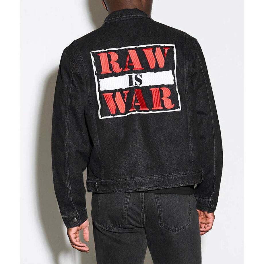 Raw is War Black Denim Jacket