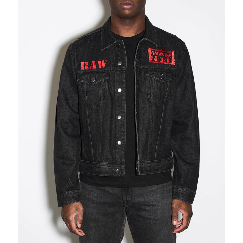 Raw is War Black Denim Jacket