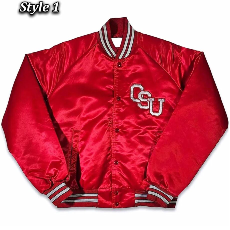 80s Ohio State Buckeyes Red Bomber Jacket