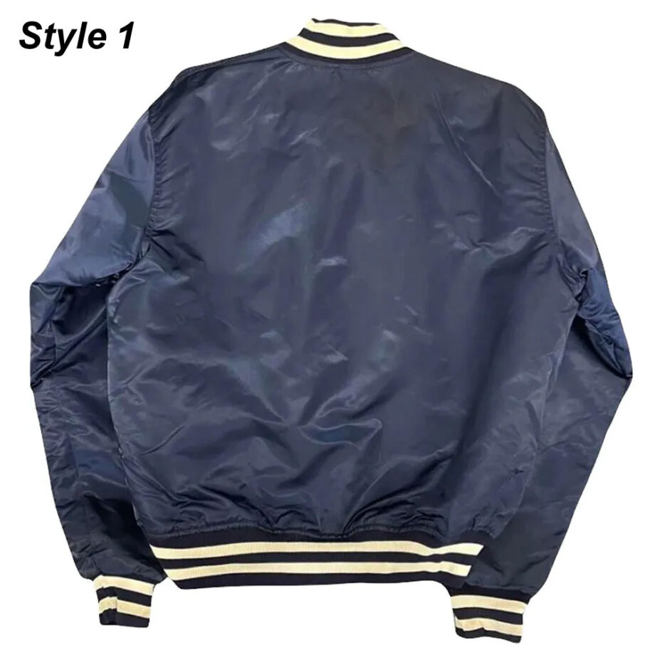 Vintage 80s Penn State Nittany Lions Navy Satin Jacket