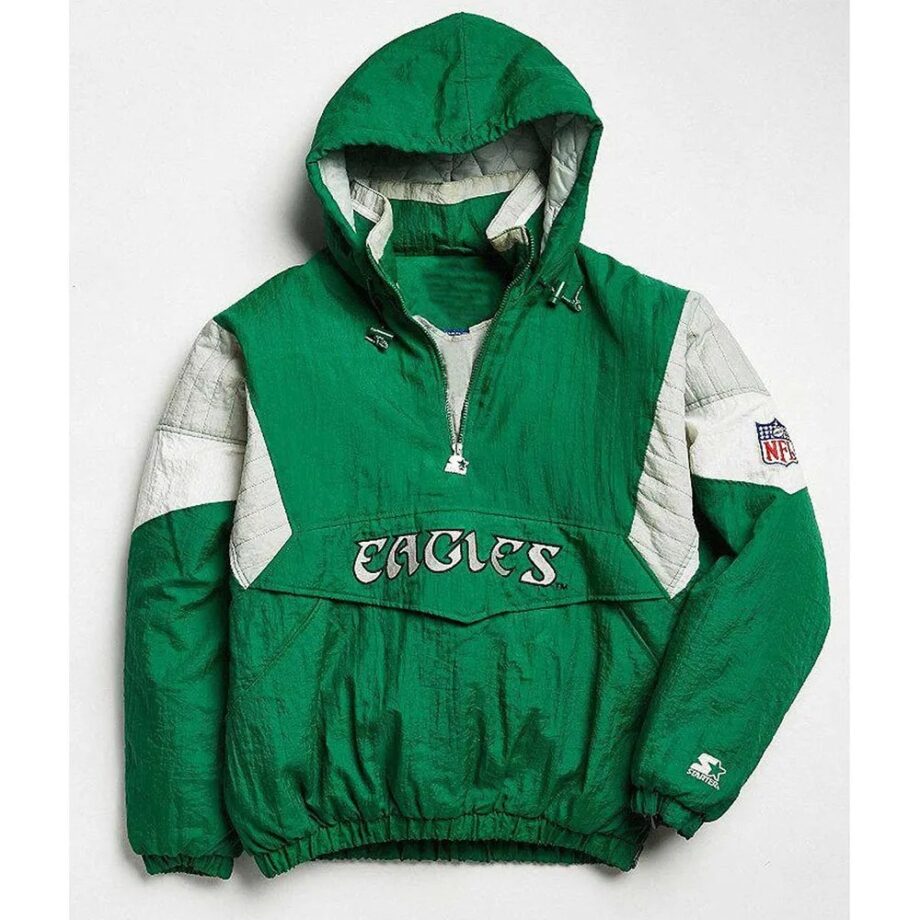 Philadelphia Eagles 80s Green Anorak Jacket