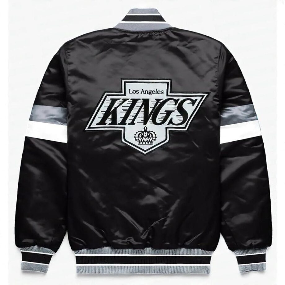 LA Kings Black Varsity Satin Jacket