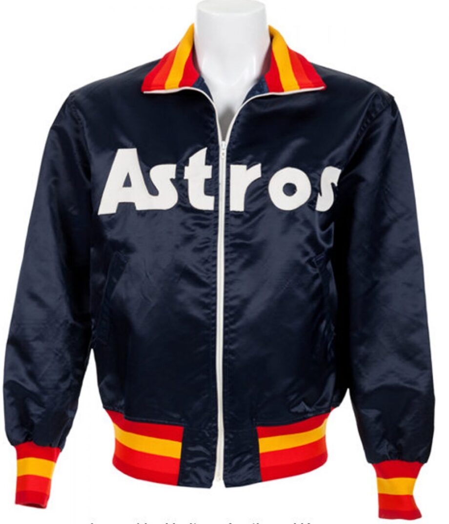 Houston Astros 1980s Retro Satin Bomber Jacket