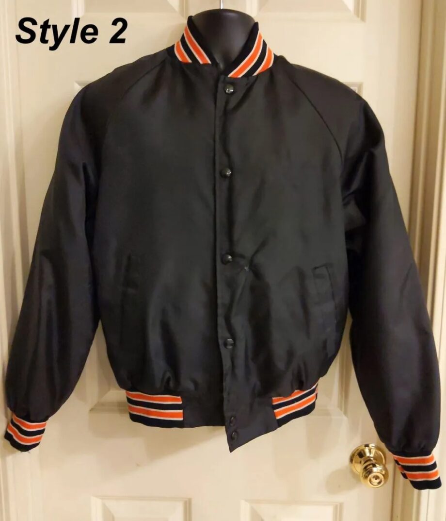 Baltimore Orioles 70’s Bomber Black Jacket