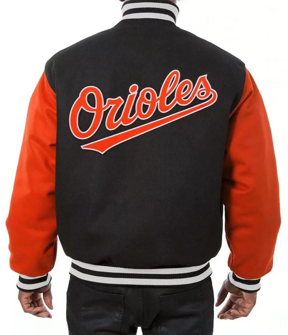 Baltimore Orioles Orange/Black Wool Varsity Jacket