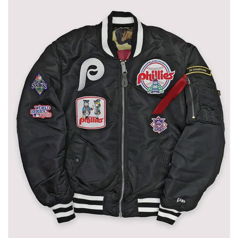 Philadelphia Phillies MA 1 Bomber Jacket