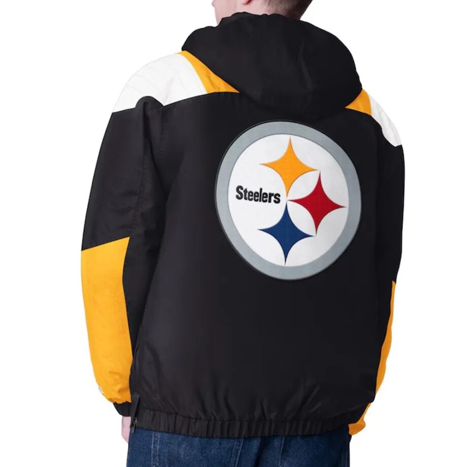 Black Pittsburgh Steelers Charger Half-Zip Pullover Jacket