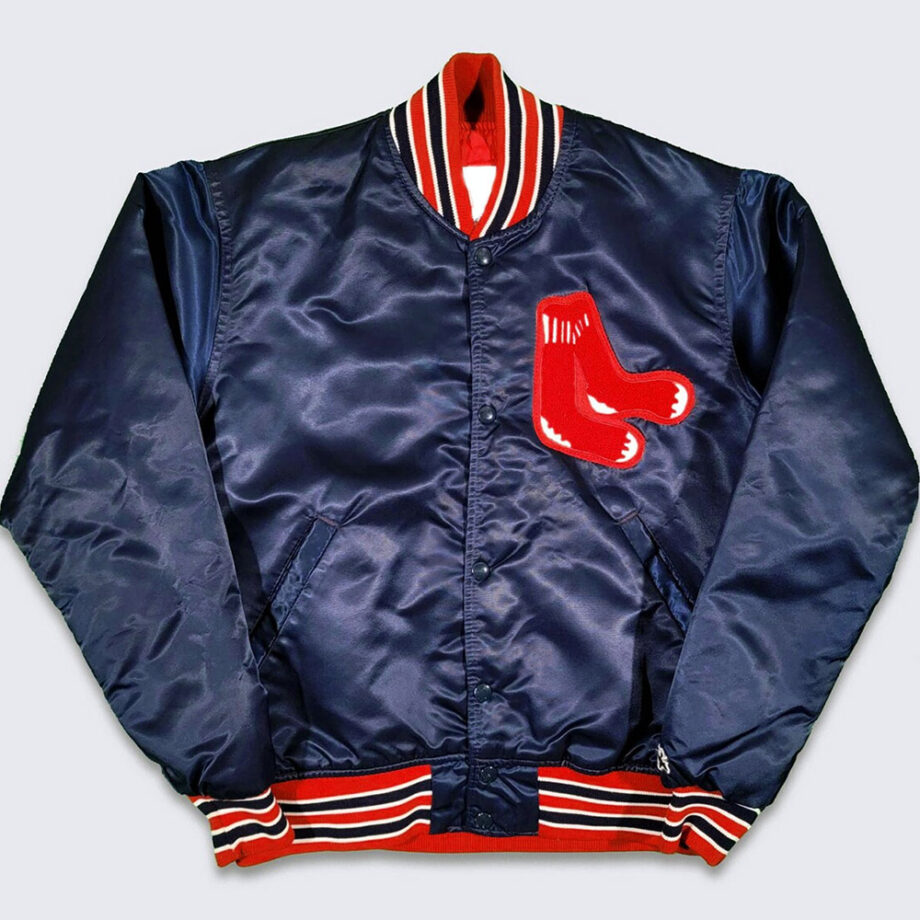Boston Red Sox Vintage 80s Satin Blue Jacket