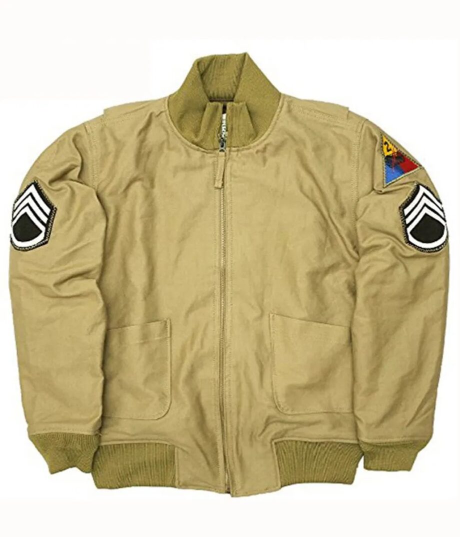 Brad Pitt Fury Wardaddy Bomber Jacket