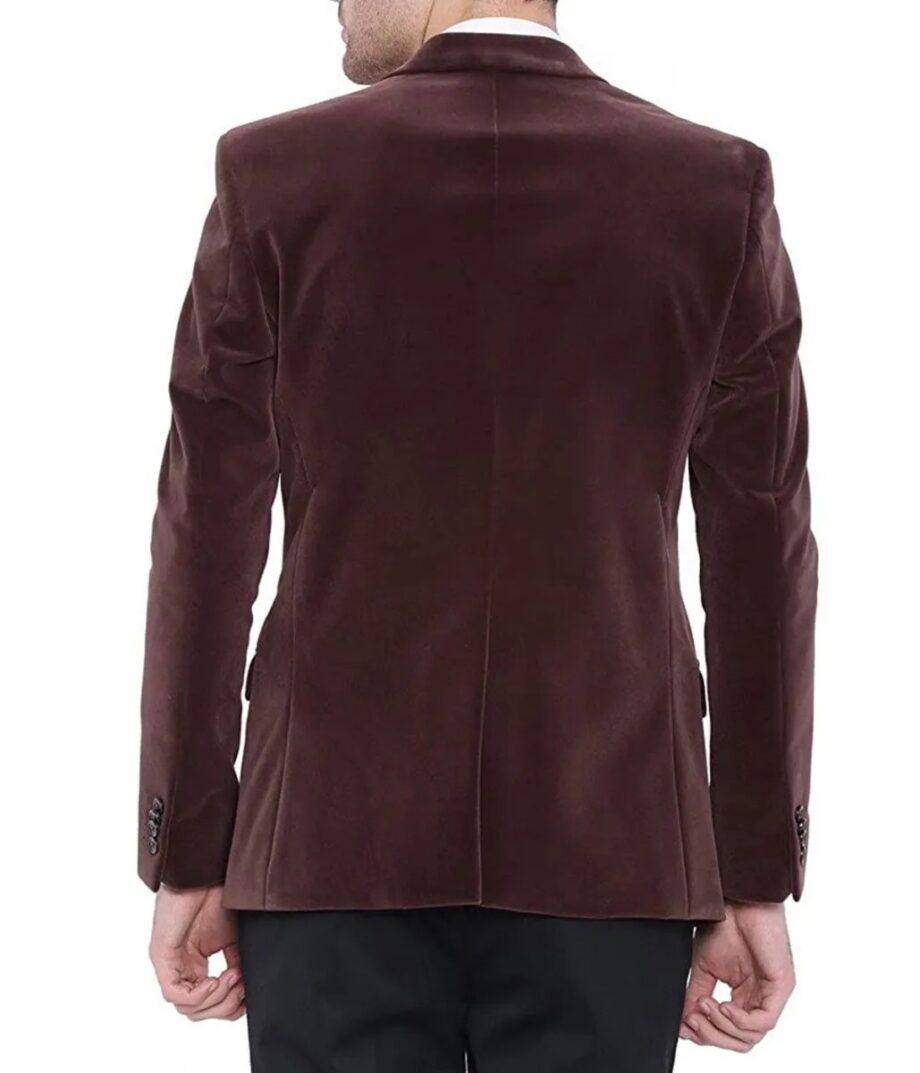 Brown Velvet Blazer for Men