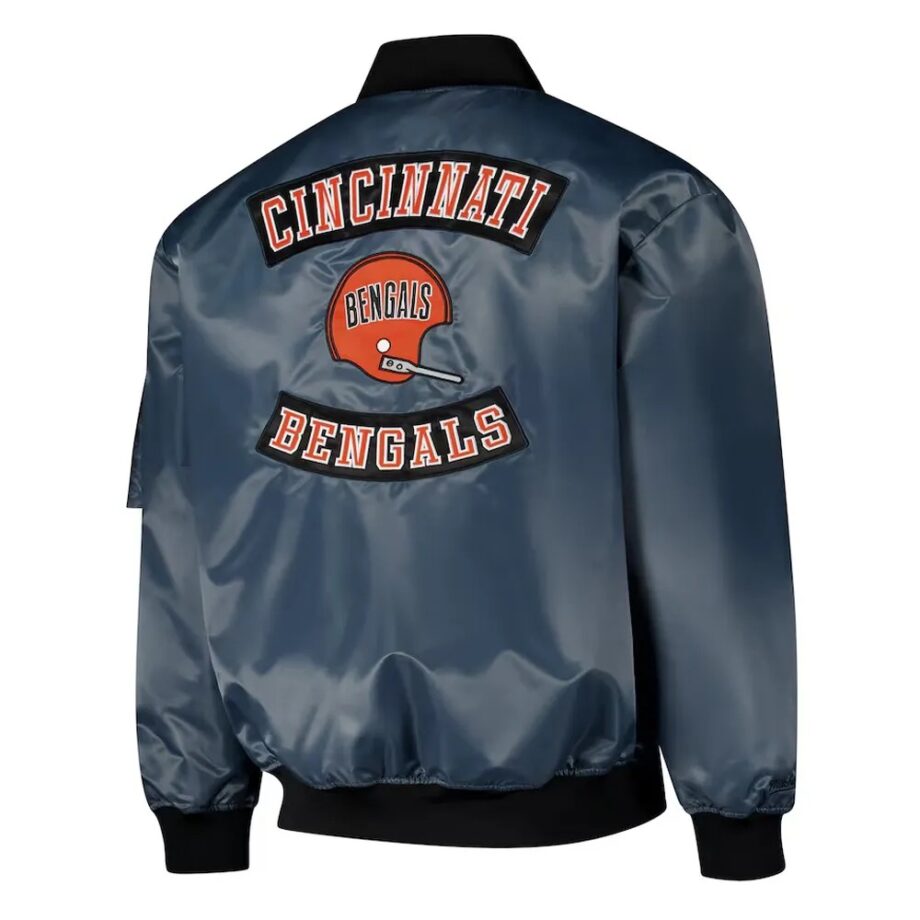 Cincinnati Bengals Grey Bomber Full-Zip Jacket