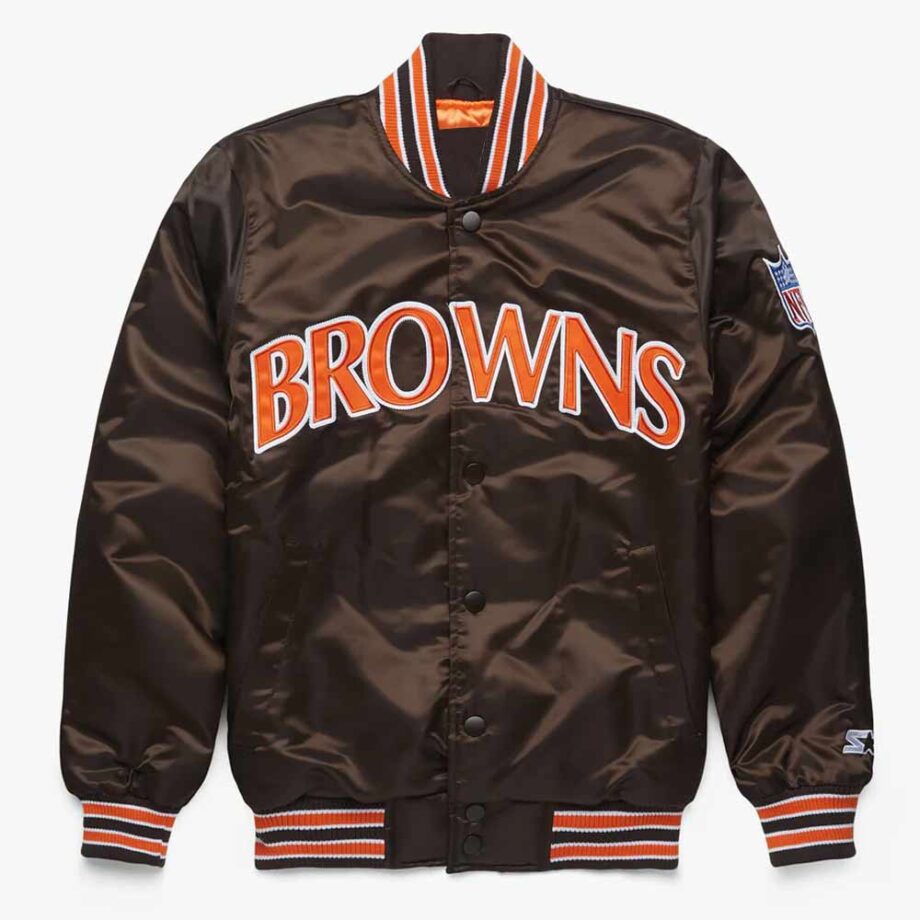 Vintage 90s Cleveland Browns Bomber Satin Jacket