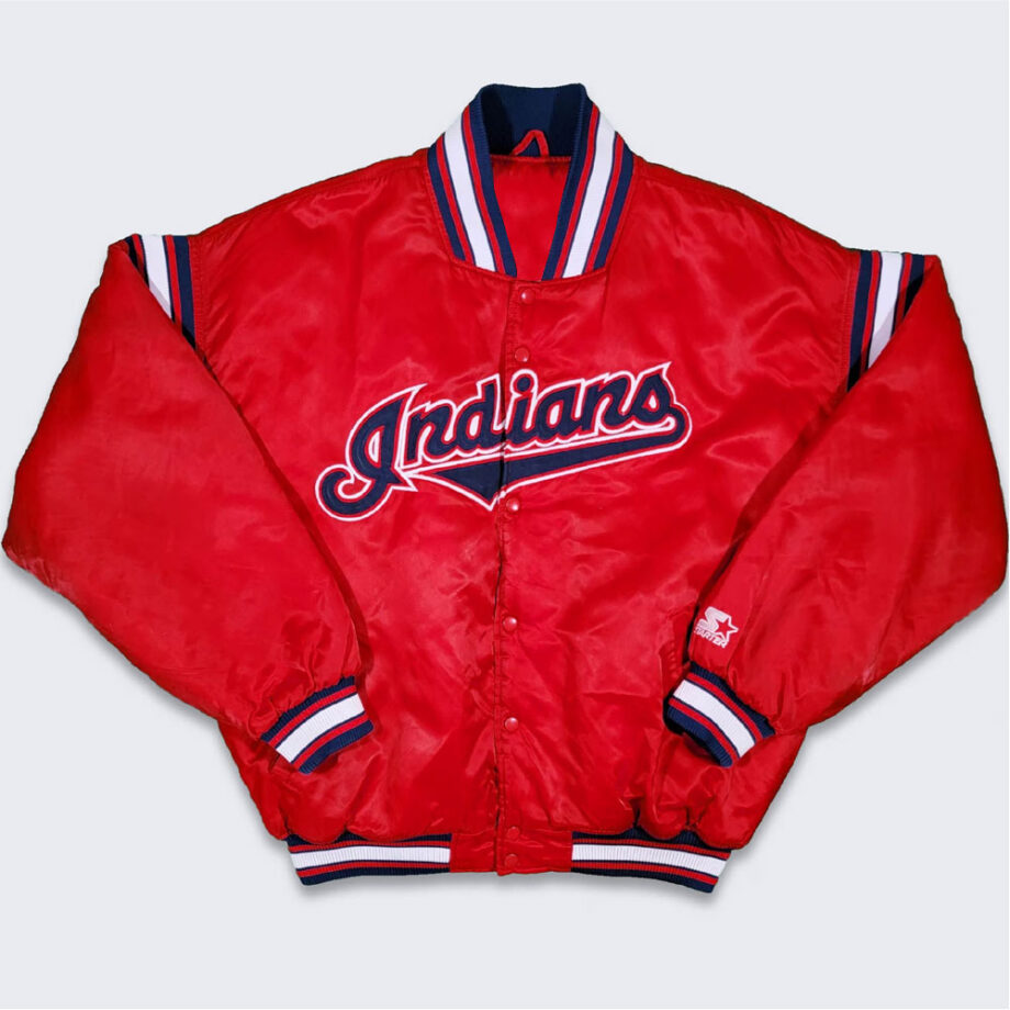Vintage 90s Cleveland Indians Bomber Jacket
