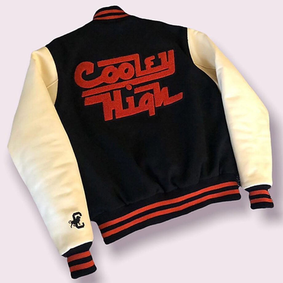 Cooley High Black and Off-White Varsity Jacket
