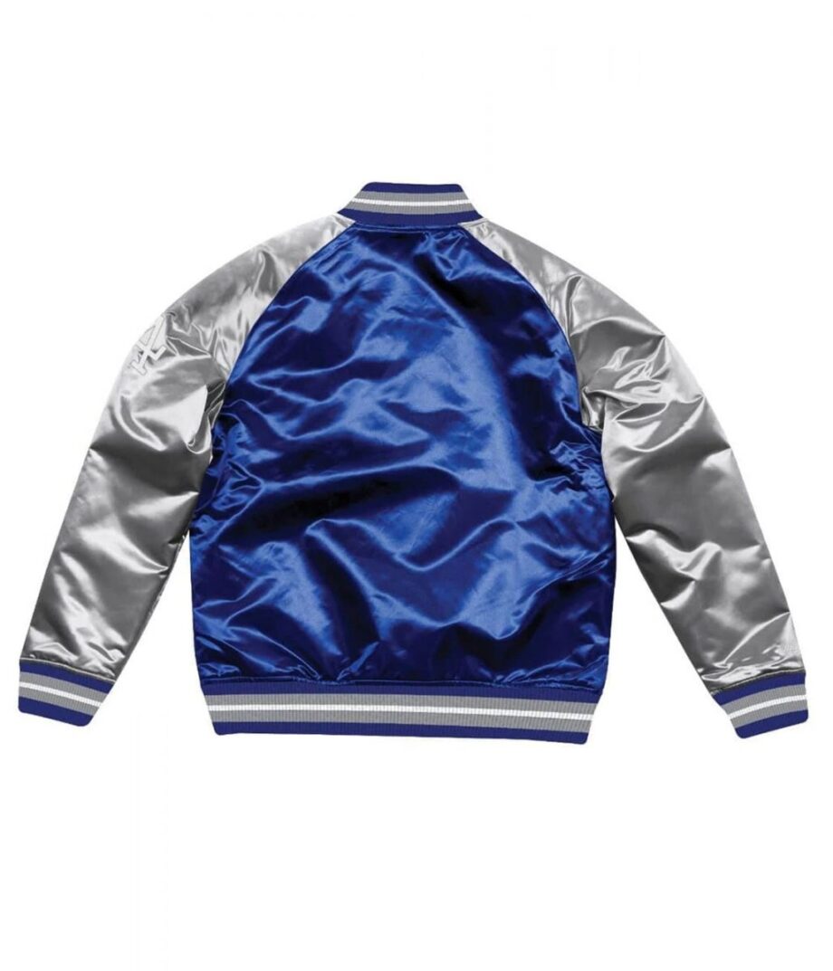 Los Angeles Dodgers LA Dallas Blue & Grey Satin Jacket