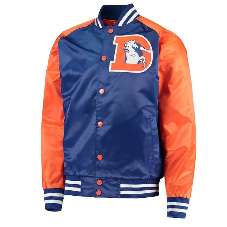 Denver Broncos Lead-Off Varsity Satin Jacket