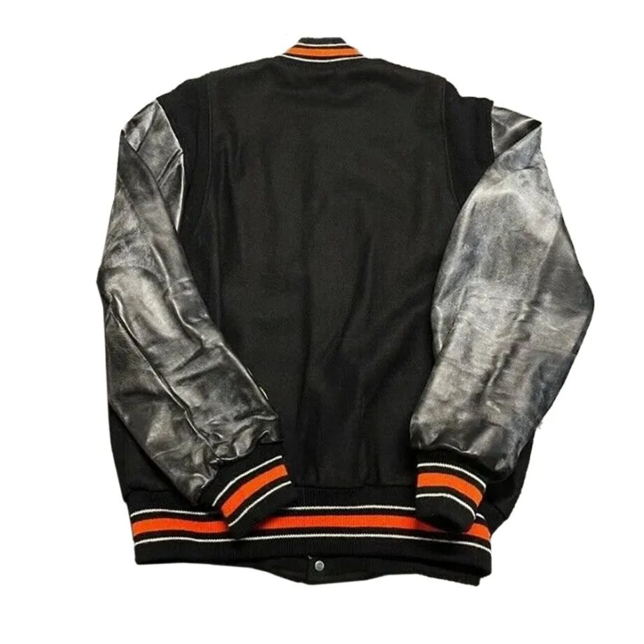 Detroit Tigers Black Letterman Jacket
