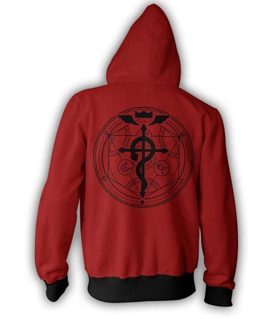 Edward Elric Fullmetal Alchemist Red & Black Hoodie