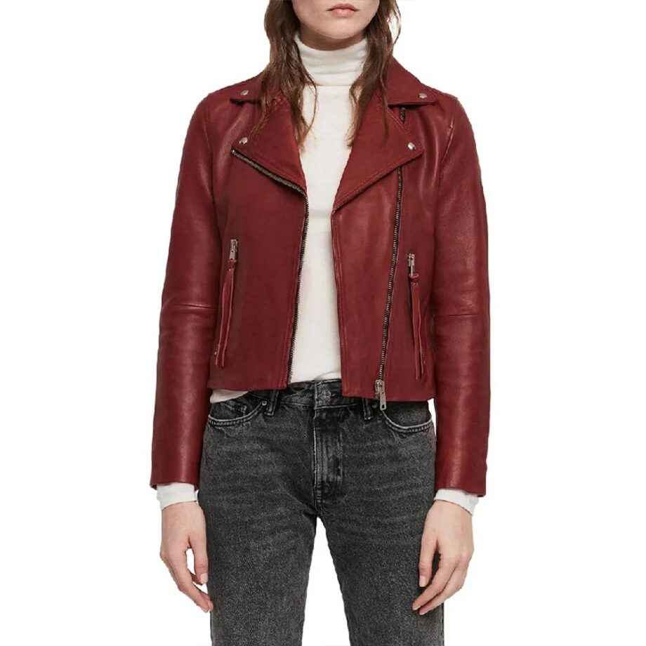 Arrow Season 7 Sea Shimooka Red Leather Jacket