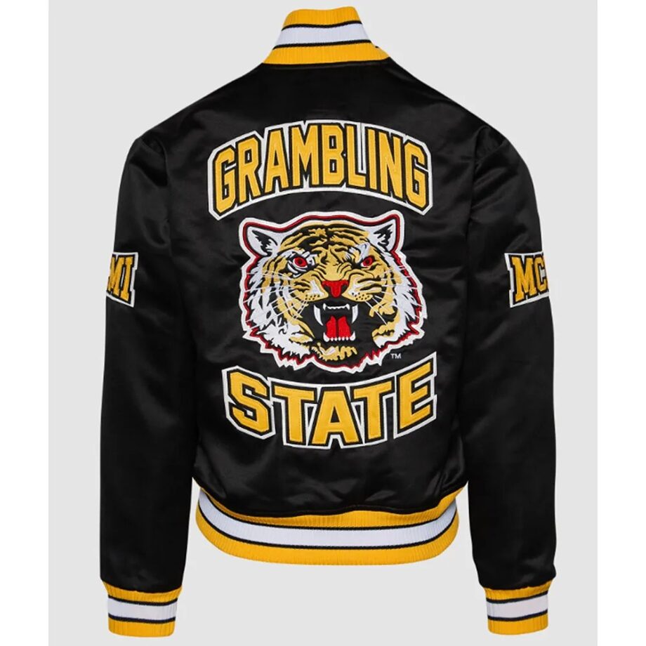 Black Satin Grambling State Tigers Jacket