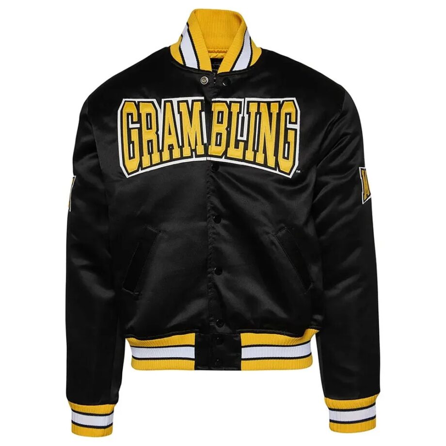 Black Satin Grambling State Tigers Jacket