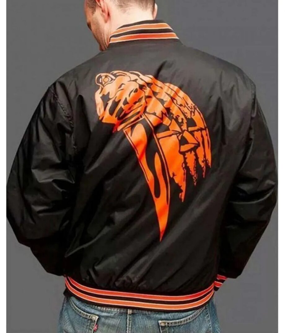 Halloween 78 Bomber Black Satin Jacket