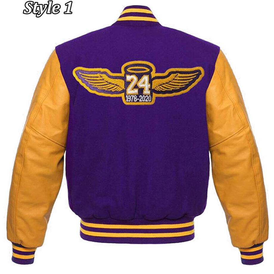 Los Angeles Lakers NBA Purple & Yellow Letterman Jacket