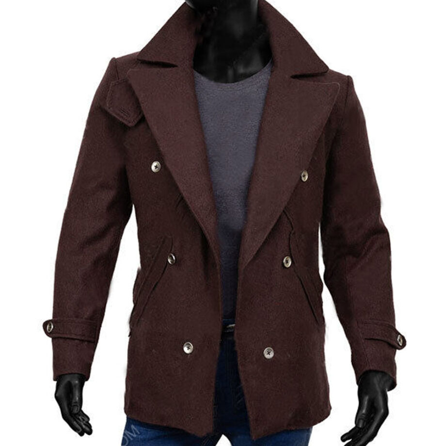 Loki Season 2 Tom Hiddleston Brown Wool Peacoat