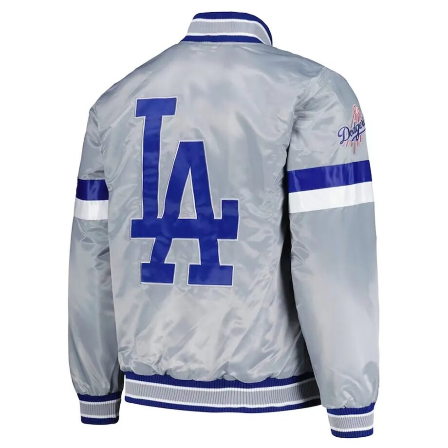 LA Dodgers Home Game Gray Satin Jacket
