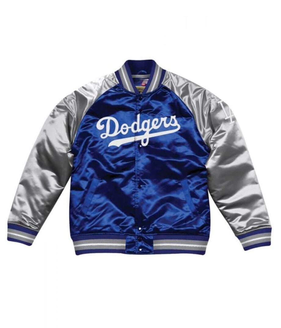 Los Angeles Dodgers LA Dallas Blue & Grey Satin Jacket