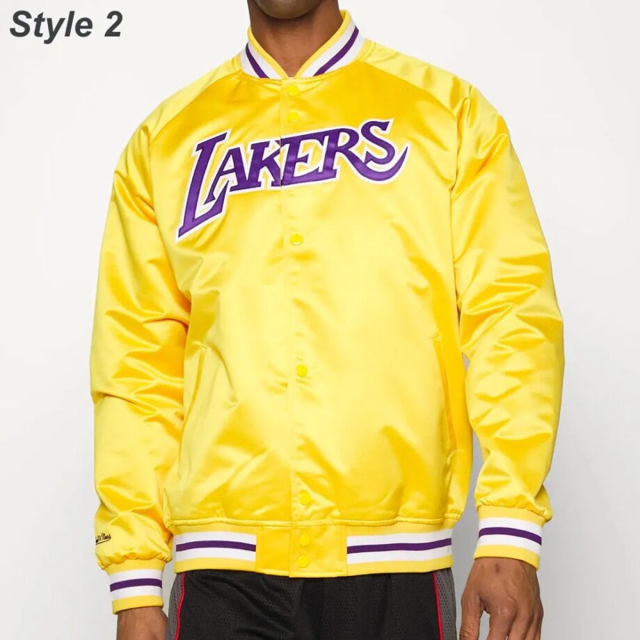 Los Angeles Lakers Satin Bomber Jacket