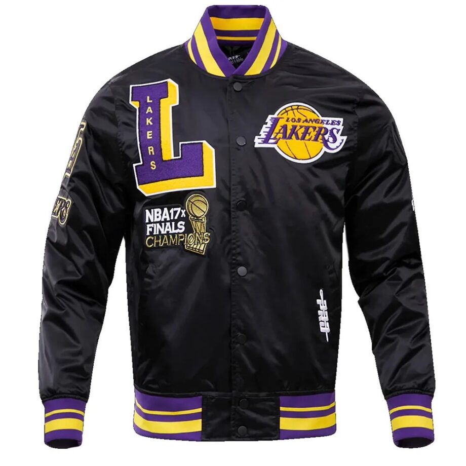 LA Lakers Mash Up Logo Black Jacket