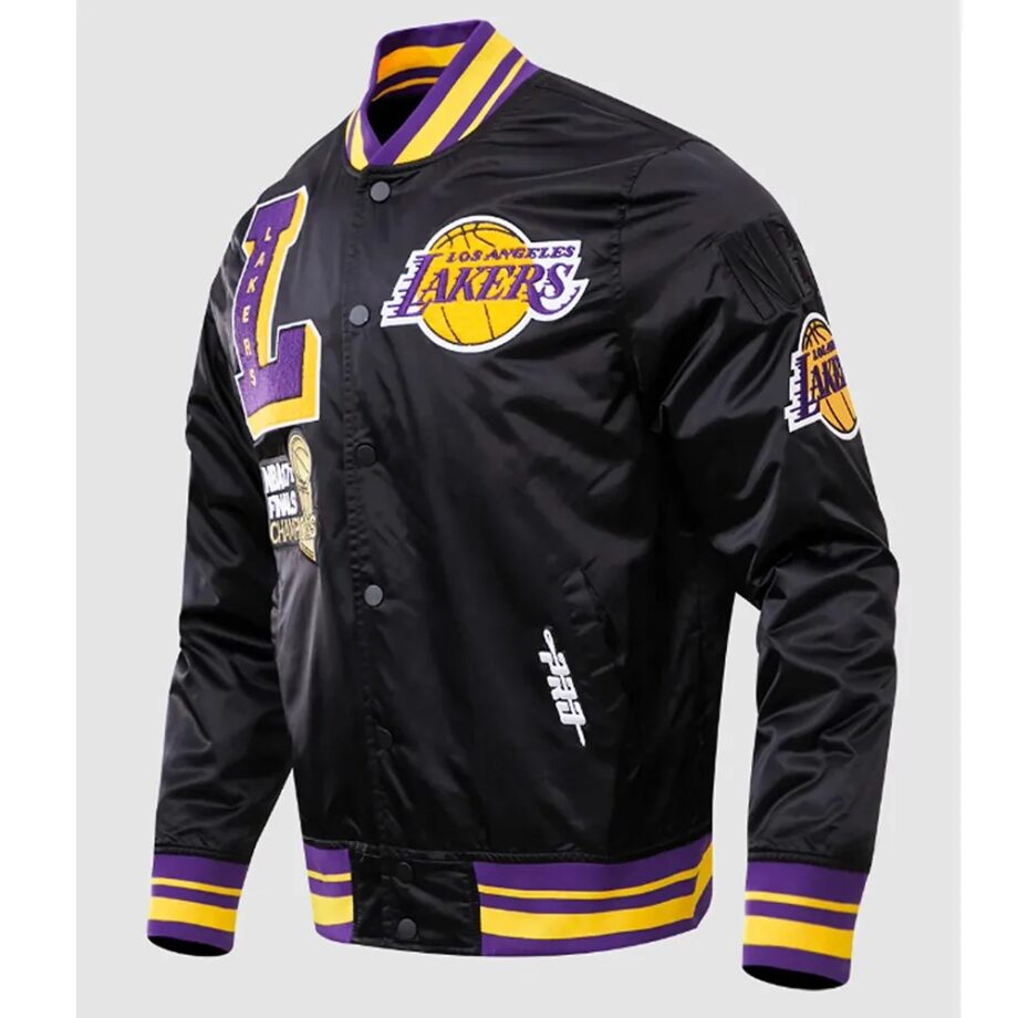 LA Lakers Mash Up Logo Black Jacket