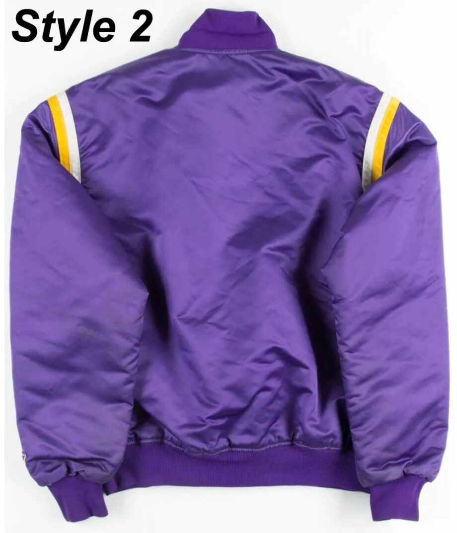 Bomber LA Lakers Purple Satin Jacket