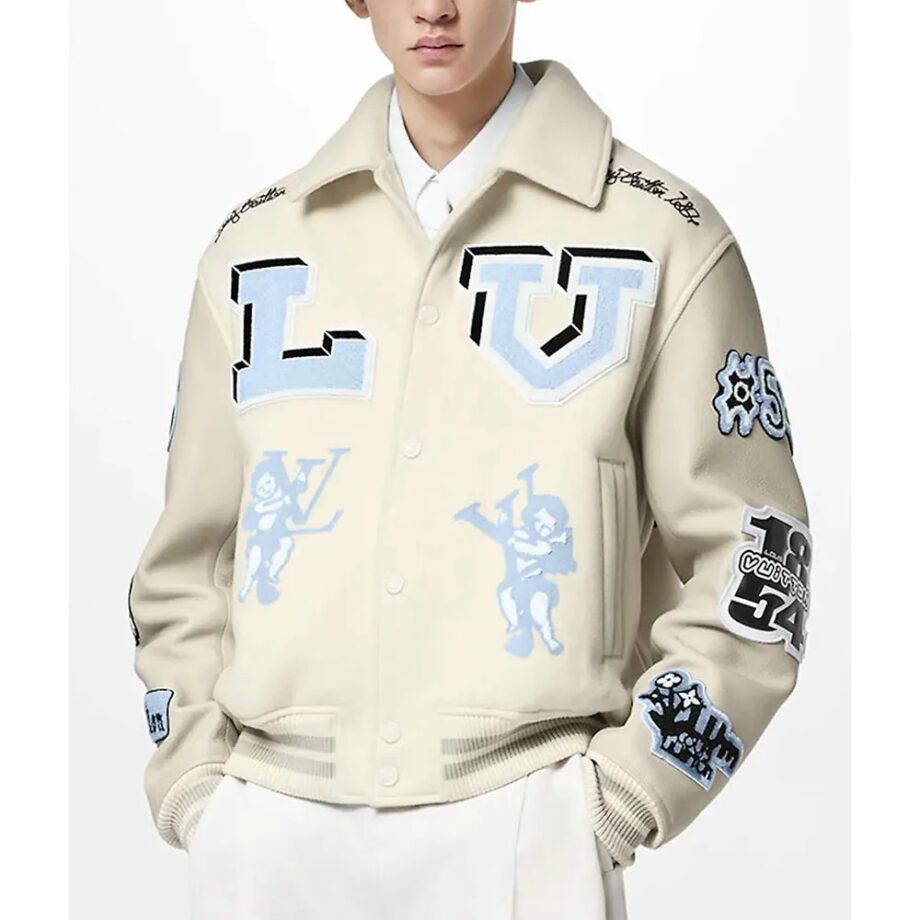 Louis Vuitton Bunny White Varsity Jacket