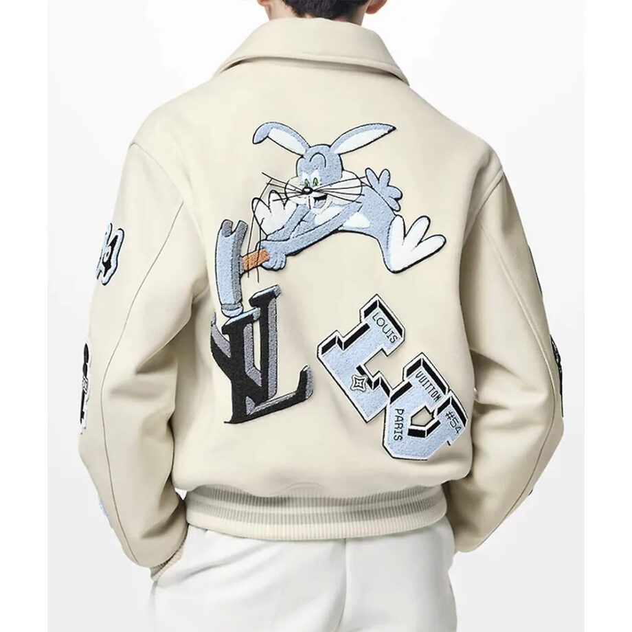 Louis Vuitton Bunny White Varsity Jacket