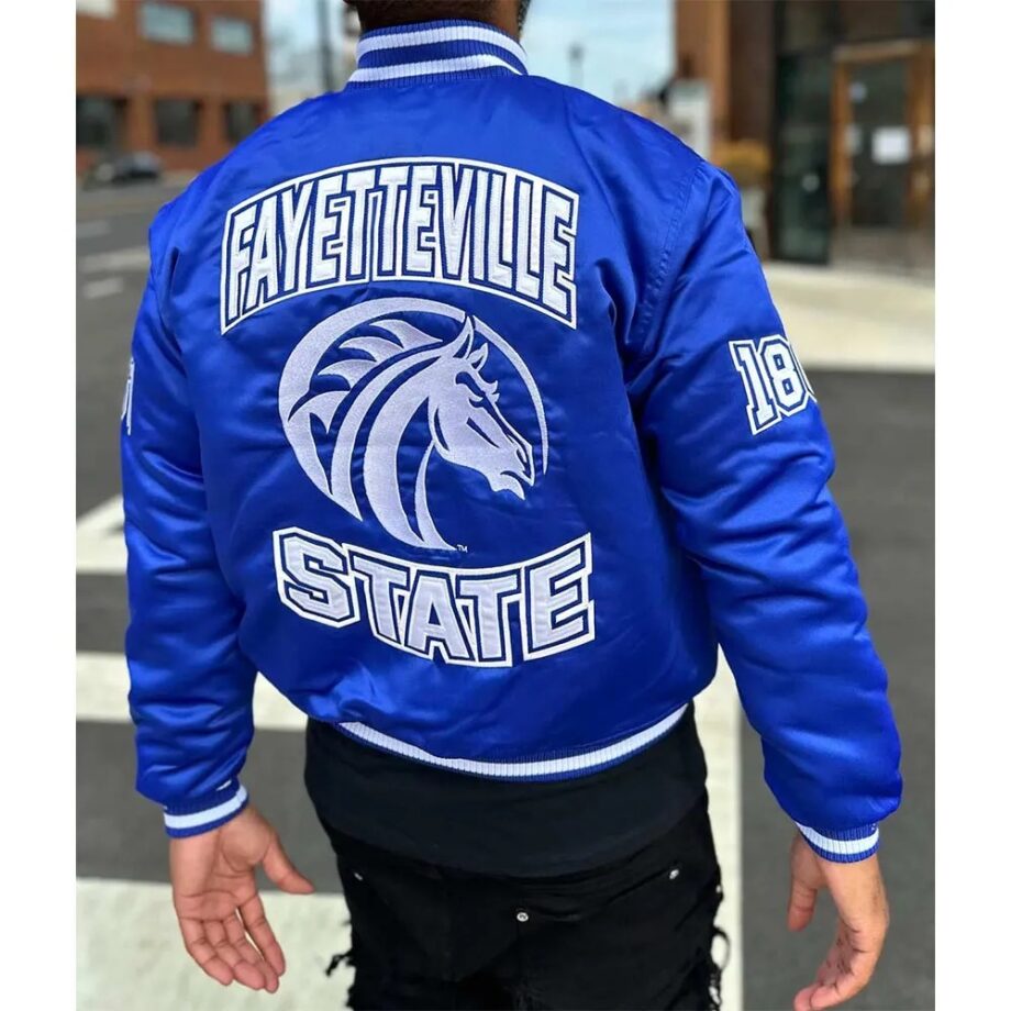 Mens Fayetteville State University Satin Jacket