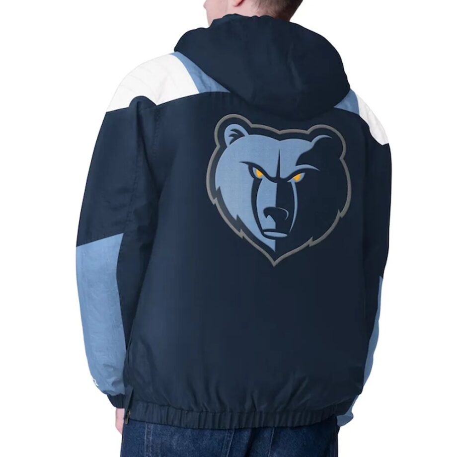 Navy/Blue Memphis Grizzlies Charger Half-Zip Pullover Jacket