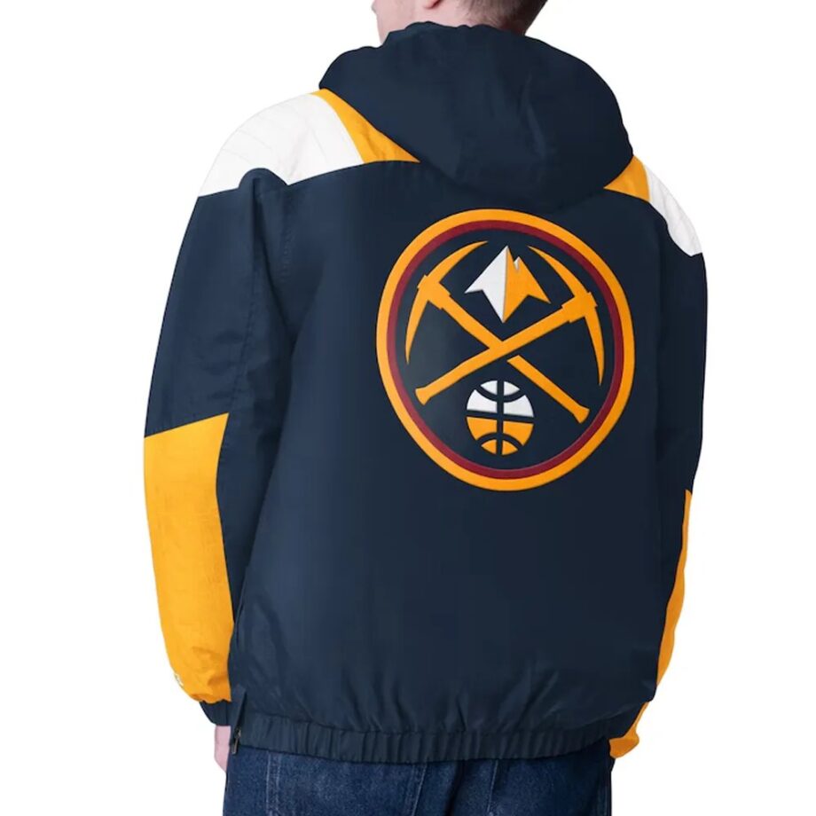 Denver Nuggets Navy/Gold Charger Half-Zip Pullover Jacket