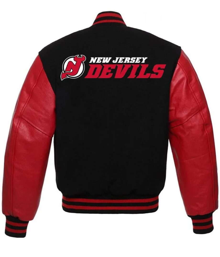 New Jersey Devils Red and Black Jacket