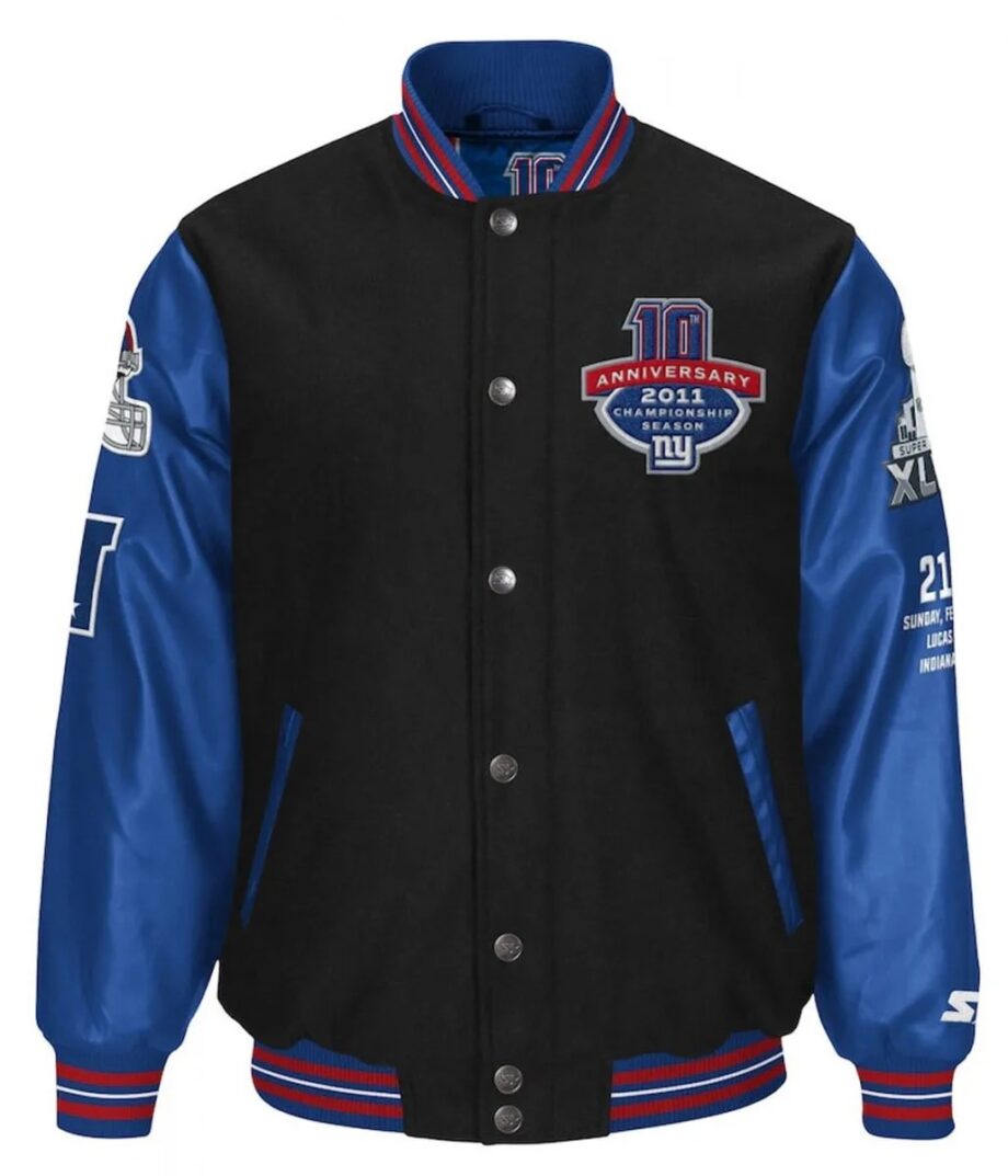 New York Giants Super Bowl XLVI Varsity Jacket